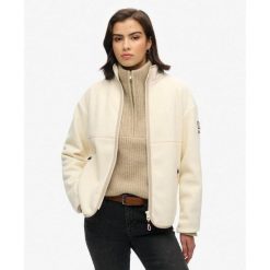 Polar z pełnym zamkiem Active. Białe bluzy z polaru Superdry, bez wzorów, z polaru. Za 276.55 zł.