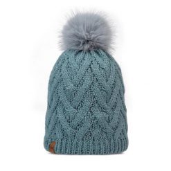 Czapka BUFF KNITTED & FLEECE BAND BEANIE CARYN. Niebieskie czapki zimowe Buff, bez wzorów, sportowe. Za 159.99 zł.