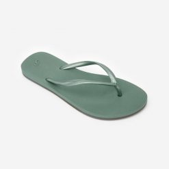 Japonki damskie Decathlon 500 Grass. Brązowe japonki Decathlon, bez wzorów, sportowe. Za 39.99 zł.