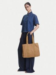 LAUREN RALPH LAUREN Torebka 431970157001 Beżowy. Brązowe shopper bag Lauren Ralph Lauren, bez wzorów, z materiału, bez dodatków. Za 602.99 zł.