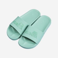 Klapki basenowe Kubota Basic Plain Green. Zielone klapki Kubota, bez wzorów, z materiału, sportowe, bez obcasa, bez zapięcia. Za 69.99 zł.