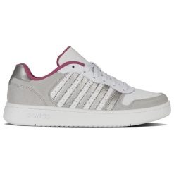 Buty sportowe COURT PALISADES (96931-058-M). Białe buty sportowe lifestyle K-SWISS, bez wzorów, bez zapięcia. Za 139.00 zł.