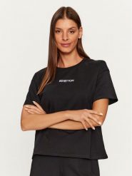 United Colors Of Benetton Koszulka piżamowa 30963M04R Czarny Regular Fit. Czarne koszule nocne United Colors Of Benetton, m, bez wzorów, z bawełny, bez ramiączek. Za 59.99 zł.