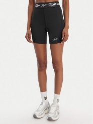 Reebok Szorty sportowe RK25607CCW Czarny Slim Fit. Czarne szorty sportowe Reebok, bez wzorów, z syntetyku, na fitness i siłownię. Za 79.99 zł.