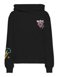 ONLY Bluza w kolorze czarnym rozmiar: M. Czarne bluzy ONLY, m, bez wzorów, bez ramiączek, z kapturem. Za 114.44 zł.