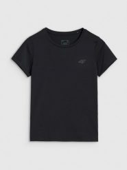 4F Koszulka treningowa szybkoschnąca damska - czarna L. Czarne t-shirty sportowe 4f, l, bez wzorów, z dzianiny, bez ramiączek, na fitness i siłownię. Za 79.99 zł.
