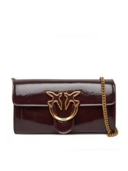PINKO Torebka Love One Wallet C PE25 PLTT 100062 A1UV Bordowy. Czerwone kopertówki Pinko, bez wzorów, ze skóry, wizytowe, bez dodatków. Za 1,379.00 zł.
