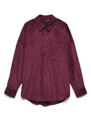 Vero Moda Koszula sztruksowa w kolorze bordowym rozmiar: XS. Czerwone koszule Vero Moda, xs, bez wzorów, ze sztruksu, bez kołnierzyka, bez ramiączek. Za 129.95 zł.