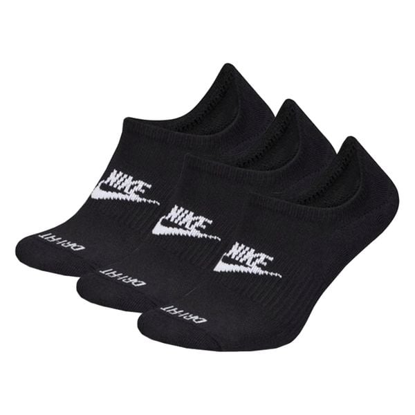 Skarpety Unisex Dla Dorosłych Everyday Plus Z Amortyzacją (zestaw 3 Sztuk). Czarne skarpetki Nike, bez wzorów. Za 106.99 zł.