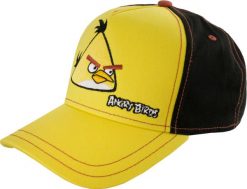 Żółta czapka Angry Birds - Stylowy dodatek dla fanów. Czarne czapki z daszkiem ANGELBIRD, na lato, bez wzorów, z bawełny, eleganckie. Za 166.99 zł.