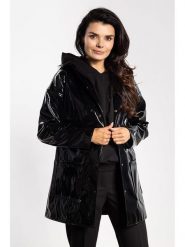 Awama Płaszcz przeciwdeszczowy w kolorze czarnym rozmiar: M. Czarne kurtki przeciwdeszczowe Awama, m, bez wzorów, sportowe, bez kaptura. Za 206.42 zł.