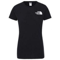 T-shirt sportowy z krótkim rękawem damski W Half Dome Tee. Czarne t-shirty sportowe The North Face, s, bez wzorów, z bawełny, bez ramiączek, trekkingowe. Za 99.99 zł.