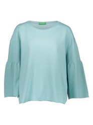 Benetton Bluza w kolorze miętowym rozmiar: S. Zielone bluzy Benetton, s, bez wzorów, z bawełny, bez ramiączek, bez kaptura. Za 52.79 zł.