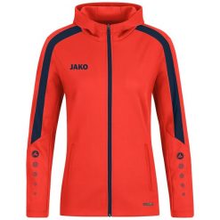 Damska bluza dresowa z kapturem Jako Power. Czerwone bluzy z kapturem JAKO, bez wzorów, z dresówki, z kapturem. Za 386.50 zł.