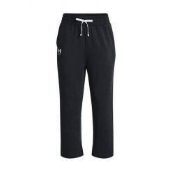Spodnie sportowe damskie Under Armour 1377000001. Czarne spodnie dresowe Under Armour, bez wzorów, z dresówki. Za 349.00 zł.
