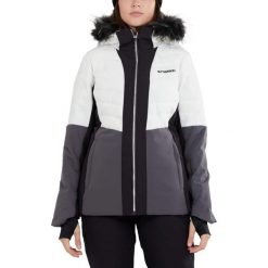 Kurtka narciarska damska Salina Padded Jacket. Białe kurtki narciarskie FUNDANGO, na zimę, xs, bez wzorów, z puchu, bez kaptura, narciarskie. Za 629.90 zł.