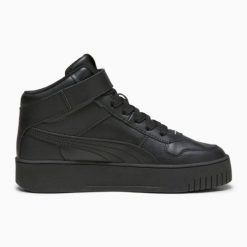 Buty Puma Carina Street Mid -02 czarne. Czarne buty treningowe bez wzorów, z gumy, bez zapięcia. W wyprzedaży za 414.96 zł.