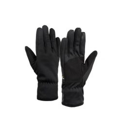 Rękawice trekkingowe Ws Finger. Czarne rękawiczki Salewa, bez wzorów, z gore-texu. W wyprzedaży za 223.60 zł.