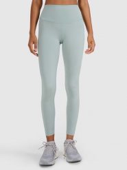 4F Legginsy sportowe w kolorze zielonym rozmiar: XL. Zielone legginsy 4f, xl, bez wzorów, z materiału, z podwyższonym stanem, outdoorowe. Za 78.95 zł.