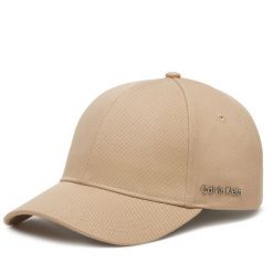 Czapka z daszkiem Calvin Klein. Szare czapki z daszkiem Calvin Klein, bez wzorów. Za 129.99 zł.