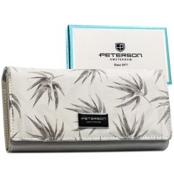 Elegancki, biały portfel damski ze skóry ekologicznej i naturalnej z systemem RFID PTN PX24-1-NPK Peterson. Białe portfele bez wzorów, ze skóry ekologicznej. Za 119.99 zł.