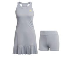 Sukienka damskiego klubu tenisowego adidas. Szare sukienki adidas, l, bez wzorów, sportowe, bez kołnierzyka, bez ramiączek, sportowe. W wyprzedaży za 240.00 zł.