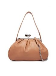 Weekend Max Mara Torebka Cubico 2625516124600 Beżowy. Brązowe kopertówki Weekend Max Mara, bez wzorów, ze skóry, wizytowe, bez dodatków. Za 1,839.00 zł.