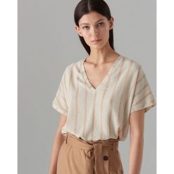 Bluzka oversize w paski - Kremowy. Bluzki Mohito. Za 69.99 zł.