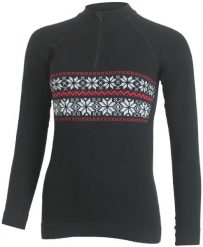 Damska bluza merino WIGI. Czarne bluzy LASTING, xl, bez wzorów, z dzianiny, bez kaptura, trekkingowe. Za 519.00 zł.