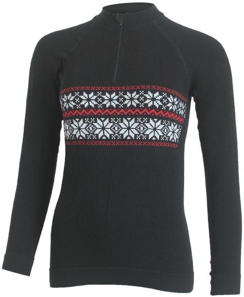 Damska bluza merino WIGI. Czarne bluzy LASTING, xl, bez wzorów, z dzianiny, bez ramiączek, bez kaptura. Za 519.00 zł.