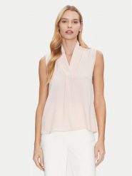 Rinascimento Bluzka CFC0122867003 Różowy Regular Fit. Czerwone bluzki Rinascimento, l, bez wzorów, z syntetyku, bez kołnierzyka, bez ramiączek. Za 119.99 zł.