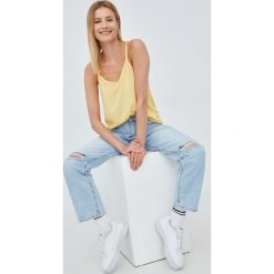 JDY jeansy damskie high waist. Niebieskie jeansy JDY, l, bez wzorów, z bawełny, z podwyższonym stanem. Za 169.99 zł.