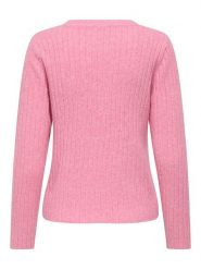 ONLY Sweter w kolorze jasnoróżowym rozmiar: XS. Różowe swetry ONLY, xs, bez wzorów, ze splotem, bez ramiączek. Za 113.63 zł.