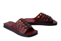 Artiker Relaks 58C1005 dark brown, klapki damskie. Brązowe klapki Artiker Relaks, bez wzorów, ze skóry, bez obcasa, bez zapięcia. Za 274.90 zł.