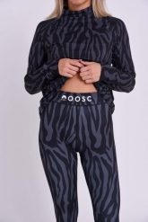 Legginsy termoaktywne - Black Tiger damskie. Szare legginsy OOSC, bez wzorów, z materiału, eleganckie, długie. Za 269.99 zł.