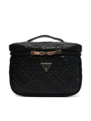 Guess Kosmetyczka TWQL96 58039 Czarny. Czarne torebki klasyczne Guess, z aplikacjami, ze skóry, bez dodatków. Za 259.99 zł.