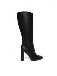 Steve Madden Kozaki Ally SM11002627 Czarny. Czarne kozaki Steve Madden, bez wzorów, ze skóry, bez obcasa, na słupku, bez zapięcia. Za 729.99 zł.
