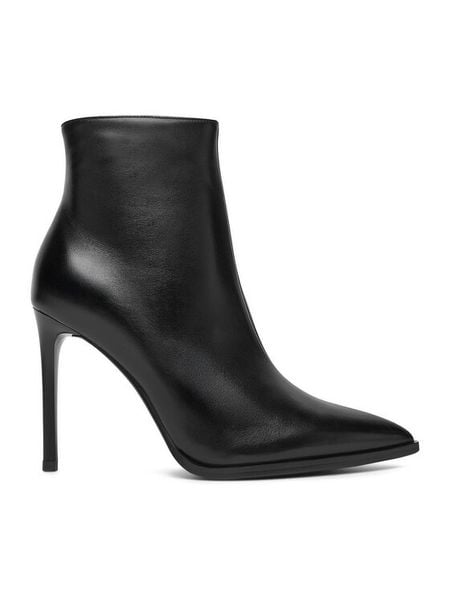 Eva Minge Botki EO-EILEN-E328-70B-Y164 Czarny. Czarne botki Eva Minge, bez wzorów, ze skóry, bez obcasa, na szpilce, bez zapięcia. Za 449.99 zł.