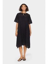 SAINT TROPEZ Sukienka w kolorze granatowym rozmiar: XS. Niebieskie sukienki Saint Tropez, na co dzień, xs, bez wzorów, z koronki, bez kołnierzyka, bez ramiączek, midi, proste. Za 130.99 zł.