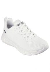 Buty do chodzenia damskie Skechers 117346W. Białe buty treningowe Skechers, na lato, bez wzorów, z materiału, bez zapięcia, trekkingowe. Za 322.00 zł.