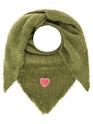 Zwillingsherz Chusta trójkątna "Heart Patch" w kolorze zielonym - 208 x 80 cm rozmiar: onesize. Zielone chusty Zwillingsherz, bez wzorów, z materiału. Za 86.95 zł.