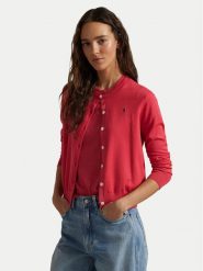 Polo Ralph Lauren Kardigan 211891672024 Czerwony Regular Fit. Czerwone swetry Polo Ralph Lauren, xxl, bez wzorów, z bawełny, bez ramiączek. Za 629.99 zł.