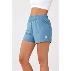 Szorty do biegania damskie Rough Radical Eta Shorts. Niebieskie szorty sportowe ROUGH RADICAL, bez wzorów, z dzianiny, do biegania. Za 99.90 zł.