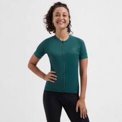 Koszulka rowerowa damska Rogelli Modesta z krótkim rękawem. Niebieskie t-shirty sportowe Rogelli, l, bez wzorów, z materiału, bez ramiączek, rowerowe. Za 173.00 zł.
