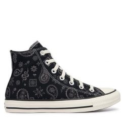 Trampki Converse. Czarne trampki Converse, bez wzorów, retro, bez zapięcia. Za 379.99 zł.