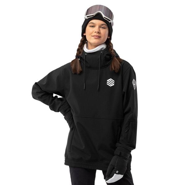 Kurtka snowboardowa damska W1-W Skywalk. Czarne kurtki przejściowe sportowe SIROKO, l, bez wzorów, z softshellu, bez kaptura, narciarskie. W wyprzedaży za 296.00 zł.