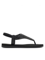 Clara Barson Sandały BRYONY WSS20835-01 Czarny. Czarne sandały Clara Barson, bez wzorów, z syntetyku, bez obcasa, na płaskiej podeszwie, bez zapięcia. Za 99.99 zł.