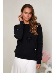 Soft Cashmere Sweter w kolorze czarnym rozmiar: 34/36. Czarne swetry Soft Cashmere, bez wzorów, klasyczne, bez ramiączek. Za 92.21 zł.