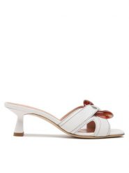 Alberta Ferretti Klapki 23151A6502 8003 Biały. Białe klapki Alberta Ferretti, bez wzorów, ze skóry, bez obcasa, bez zapięcia. Za 1,519.00 zł.