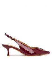 Guess Czółenka FLTYNN PAF05 Bordowy. Czerwone czółenka Guess, z aplikacjami, ze skóry, bez obcasa, bez zapięcia. Za 544.99 zł.